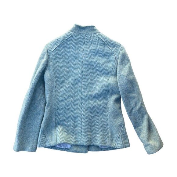 Daniel Hechter Vintage Herringbone Tweed Wool Jacket Blue Women's Small (S) - Picture 2 of 7